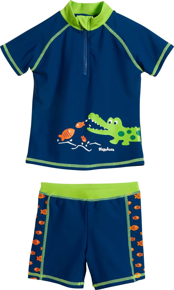 Playshoes UV zwemsetje Kinderen Krokodil - Blauw - Maat 86/92