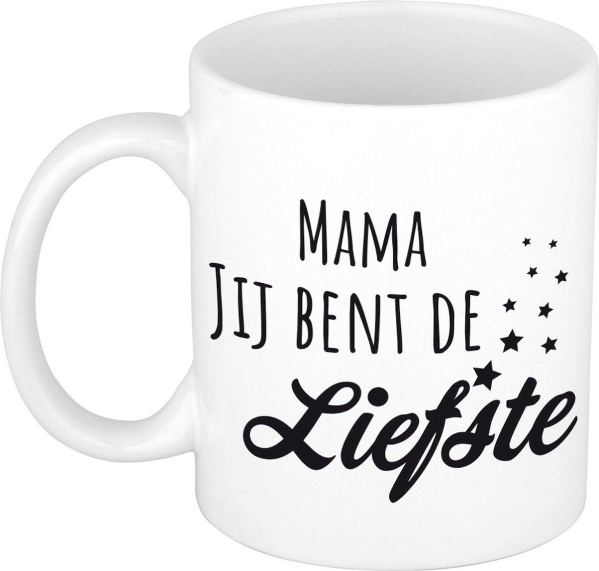 Mama jij bent de liefste mok / beker wit - cadeau Moederdag / verjaardag