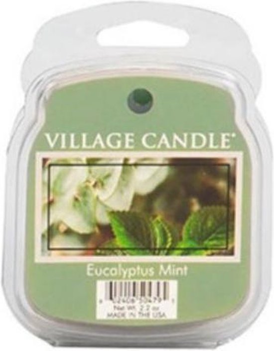 Village Bougie Parfumée Cire Eucalyptus Menthe 3 X 8 X 10,5 Cm Vert