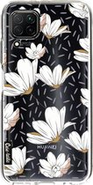 Casetastic Huawei P40 Lite Hoesje - Softcover Hoesje met Design - Sprinkle Leaves and Flowers Print