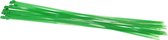 20x stuks Kabelbinders tie-wraps in het groen van 45 cm gemaakt van kunststof - 7.2 mm breed - snoeren bindmateriaal