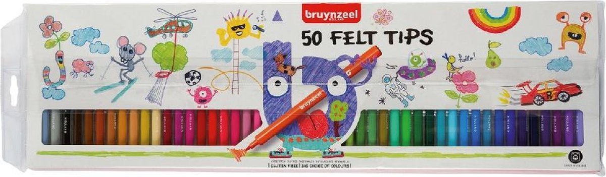 Bruynzeel Viltstiften 50st 4+