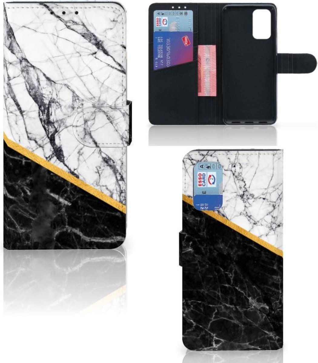 Samsung Galaxy A32 4G Bookcase Marmer Wit Zwart - Origineel Cadeau Man