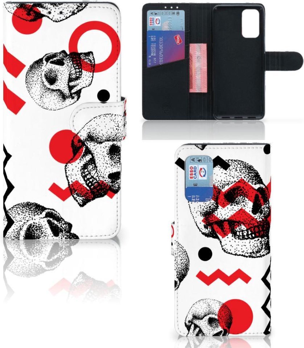 Telefoonhoesje met Naam Samsung Galaxy A32 4G Skull Red