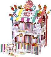 Talking Tables Sweet Shop - traktatiestandaard incl. traktatiezakjes, een bord en stickers