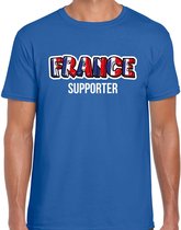 Blauw France fan t-shirt voor heren - France supporter - Frankrijk supporter - EK/ WK shirt / outfit M