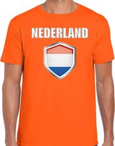 Schild Holland / Nederland supporter t-shirt oranje voor heren M
