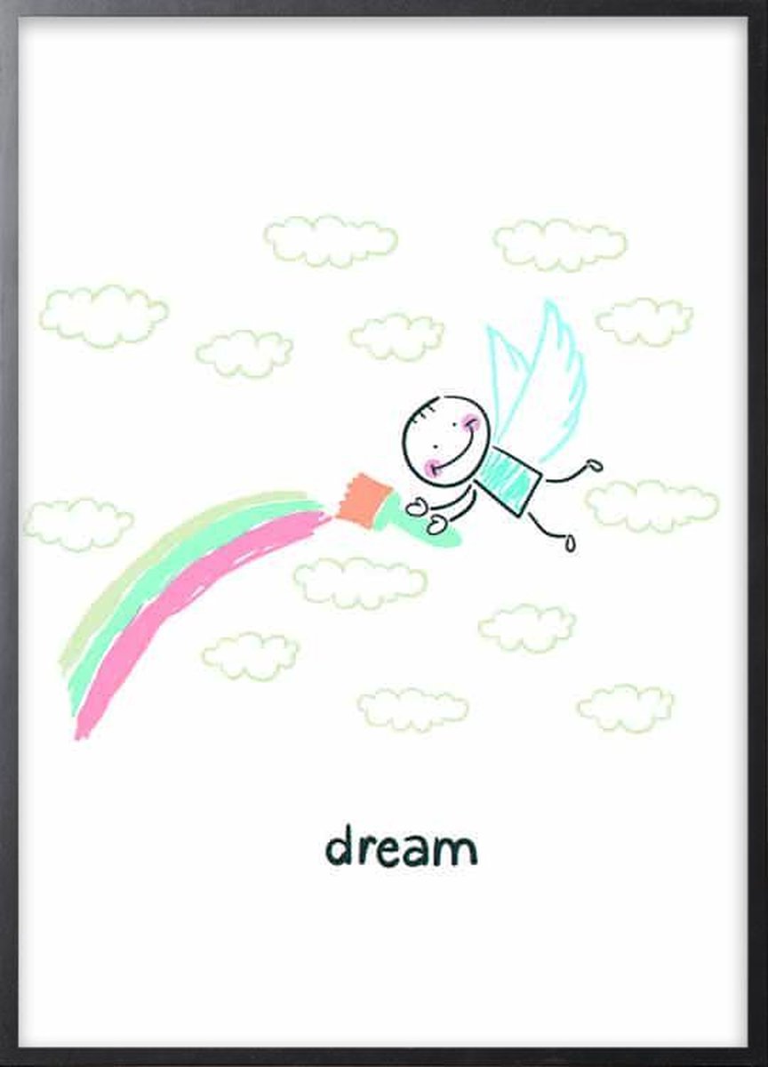 Poster Met Zwarte Lijst - Kinder Droom Poster