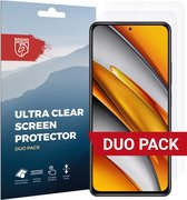 Rosso Screen Protector Ultra Clear Duo Pack Geschikt voor Xiaomi Poco F3 | TPU Folie | Case Friendly | 2 Stuks