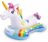 Intex Opblaas eenhoorn ride-on 163 x 86 cm pvc wit