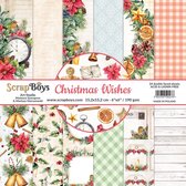 ScrapBoys Christmas Wishes paperpad 24 vl+cut out elements-DZ CHWI-09 190gr 15,2 x 15,2cm (10-20)