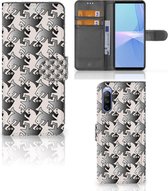 Wallet Book Case Sony Xperia 10 III Smartphone Hoesje Salamander Grey