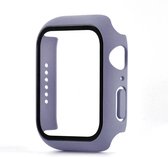 Hoesje geschikt voor Apple Watch 40MM - Hardcase - Screenprotector - Kunststof - Donkerpaars