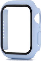 Hoesje geschikt voor Apple Watch 44MM - Hardcase - Screenprotector - Kunststof - Paars/Blauw