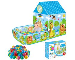Ballenbak met Speeltent - Incl 50 Stuks Ballenbak Ballen - Baby - Peuter - Speeltent voor kinderen - Ballentent Popup