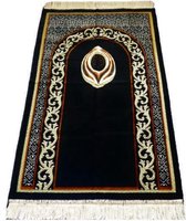 Gebedskleed: Zwarte gebedsmat met Hajar al-Aswad motief