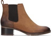 Clarks - Dames schoenen - Mila Top - D - dark tan leather - maat 4,5