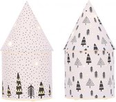 House Of Seasons Kerstboomlantaarn 11 X 21 Cm Papier  2 Stuks