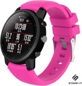 Siliconen Smartwatch bandje - Geschikt voor  Xiaomi Amazfit Pace silicone band - knalroze - Strap-it Horlogeband / Polsband / Armband