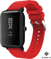 Siliconen Smartwatch bandje - Geschikt voor  Xiaomi Amazfit Bip silicone band - rood - Strap-it Horlogeband / Polsband / Armband