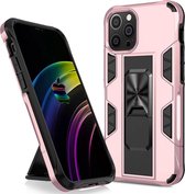 iPhone 12 Pro Max Rugged Armor Back Cover Hoesje - Stevig - Heavy Duty - TPU - Shockproof Case - Apple iPhone 12 Pro Max - Roze