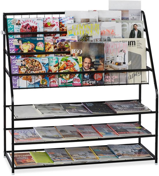 Krantenhouder voor aan de muur - mooie tijdschriftenhouder, tijdschriftenrek van