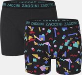 Zaccini Heren boxershort 2-pak Memphis - S - Zwart