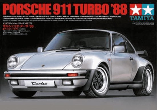 Tamiya 300024279 Porsche Turbo 1988 Straßenversion Car (kit de construction) 1:24