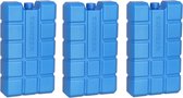 4x stuks koelelementen 400 ml 9,5 x 16 cm blauw - Koelblokken/koelelementen voor koeltas/koelbox