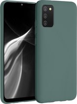 kwmobile telefoonhoesje voor Samsung Galaxy A02s - Hoesje voor smartphone - Back cover in blauwgroen