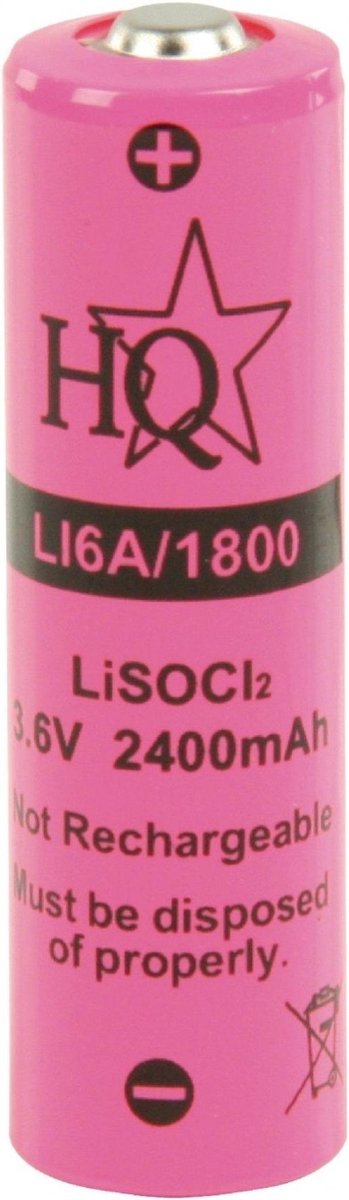 HQ Lithium Thionylchloride Batterij ER14505 3.6 V 2400 mAh 1-Blister