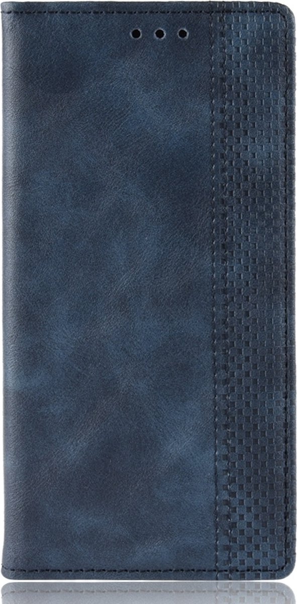 Mobigear Telefoonhoesje geschikt voor Samsung Galaxy Xcover 4s Hoesje | Mobigear Sensation Bookcase Portemonnee | Pasjeshouder voor 3 Pasjes | Telefoonhoesje voor Pinpas / OV Kaart / Rijbewijs - Blauw