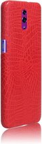 OPPO Reno Hoesje - Mobigear - Croco Serie - Hard Kunststof Backcover - Rood - Hoesje Geschikt Voor OPPO Reno