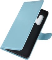Motorola Edge Plus Hoesje - Mobigear - Classic Serie - Kunstlederen Bookcase - Blauw - Hoesje Geschikt Voor Motorola Edge Plus