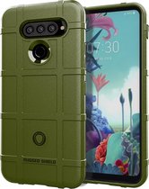 LG K51s Hoesje - Mobigear - Rugged Shield Serie - TPU Backcover - Groen - Hoesje Geschikt Voor LG K51s