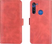 Motorola Moto G8 Hoesje - Mobigear - Slim Magnet Serie - Kunstlederen Bookcase - Rood - Hoesje Geschikt Voor Motorola Moto G8