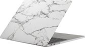 Apple MacBook Pro 13 (2016-2019) Case - Mobigear - Marble Serie - Hardcover - Wit - Apple MacBook Pro 13 (2016-2019) Cover