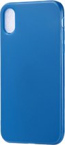 Apple iPhone XS Hoesje - Mobigear - Color Serie - TPU Backcover - Donkerblauw - Hoesje Geschikt Voor Apple iPhone XS