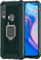 HONOR 9X Pro Hoesje - Mobigear - Armor Ring Serie - TPU Backcover - Groen - Hoesje Geschikt Voor HONOR 9X Pro