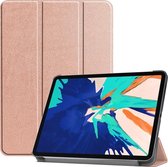 Apple iPad Pro 12.9 (2020) Hoes - Mobigear - Tri-Fold Serie - Kunstlederen Bookcase - Roségoud - Hoes Geschikt Voor Apple iPad Pro 12.9 (2020)