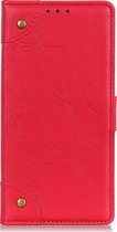 Mobigear Ranch Bookcase Hoesje - Geschikt voor Alcatel 1B (2020) - Rood