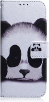 Samsung Galaxy A51 Hoesje - Mobigear - Design Serie - Kunstlederen Bookcase - Panda - Hoesje Geschikt Voor Samsung Galaxy A51