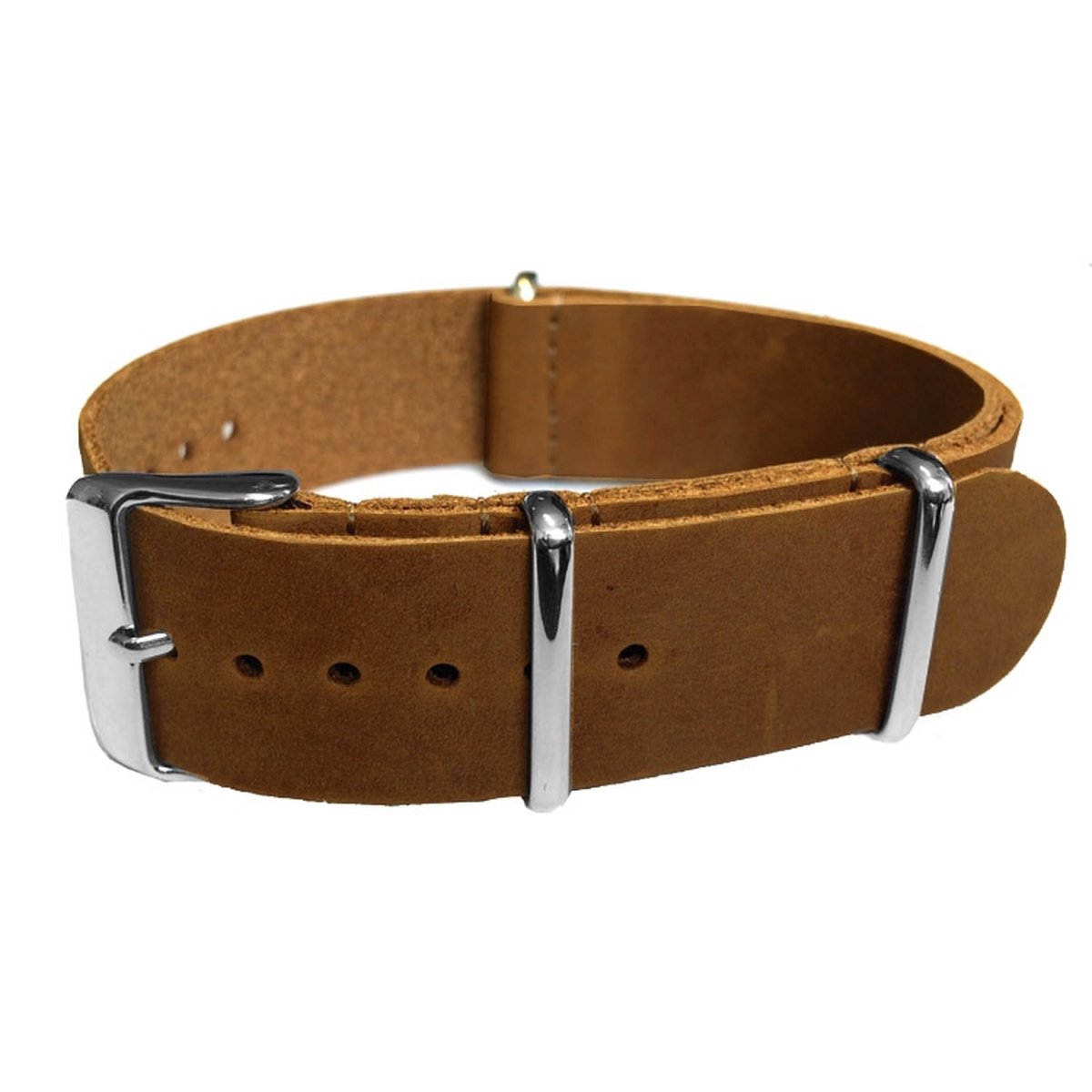 NATO Horlogeband Vintage Leer Bruin 18mm