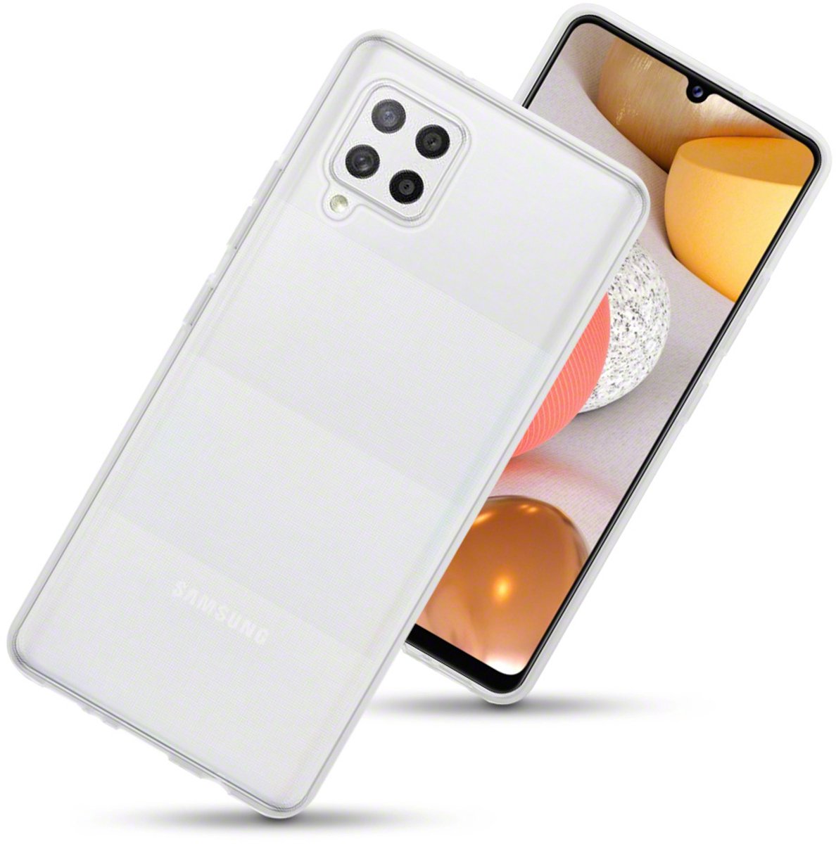 Qubits - Softcase hoes - Geschikt voor Samsung Galaxy A42 - Transparant
