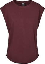 Urban Classics - Basic Shaped Dames T-shirt - 2XL - Rood