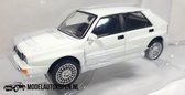 Lancia Delta HF EVO (Wit) (10 cm) 1/43 Norev - Modelauto - Schaalmodel - Modelauto - Miniatuurauto - Miniatuur autos