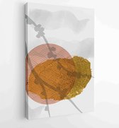 Mountain and gold landscape wall arts vector 4 - Moderne schilderijen – Vertical – 1894299202 - 80*60 Vertical