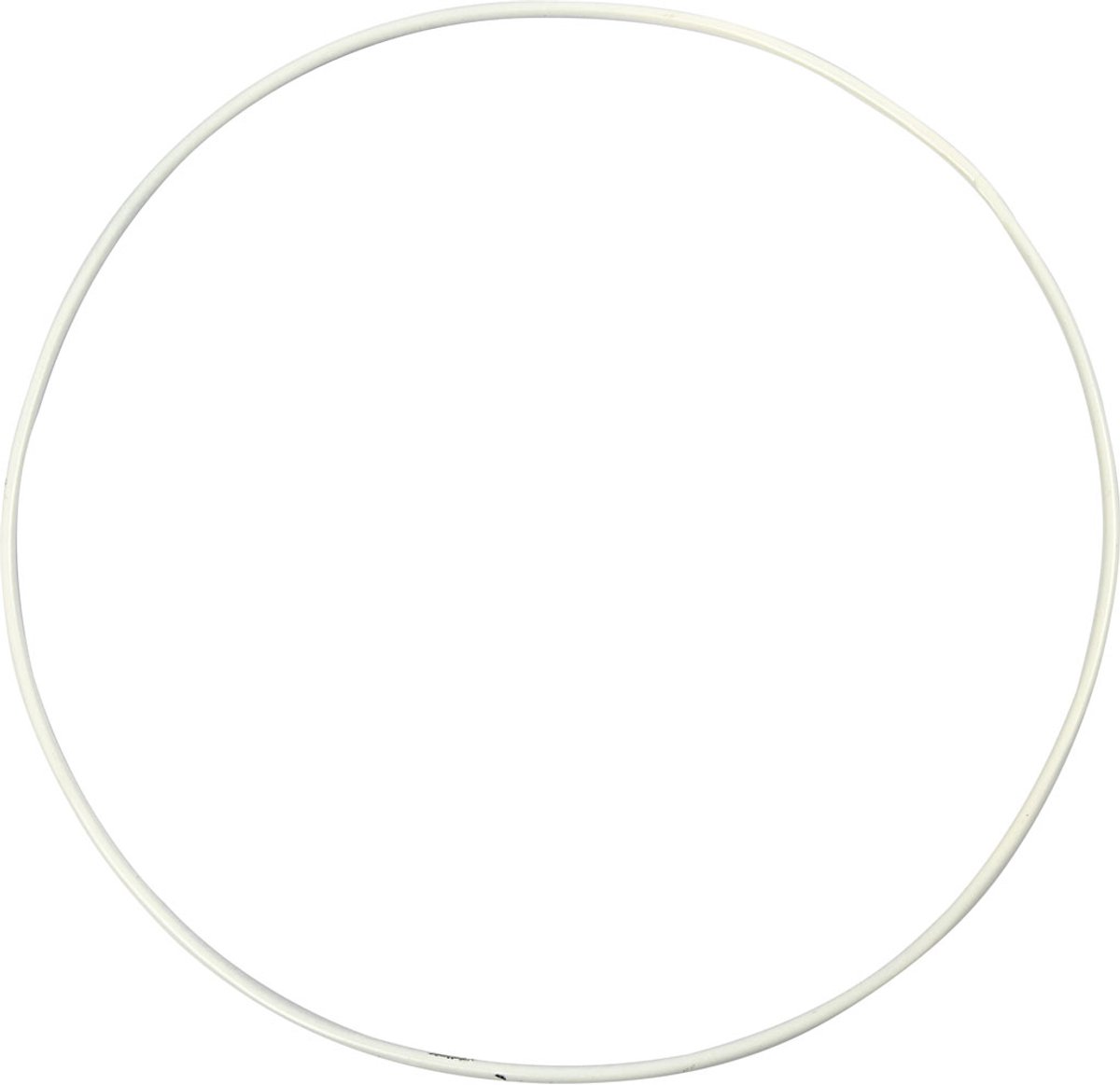 Metalen draadring, d 20 cm, dikte 3 mm, wit, 5 stuk/ 1 doos