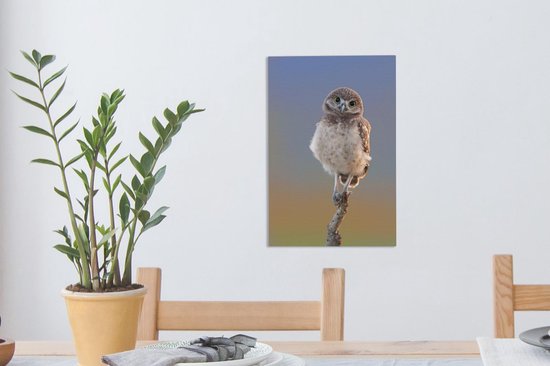 Peintures sur toile - Hibou sur branche - 20x30 cm - Art Décoration murale