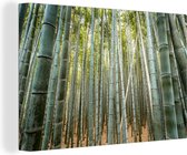 Canvas Schilderij Bamboe - Natuur - Japan - 90x60 cm - Wanddecoratie